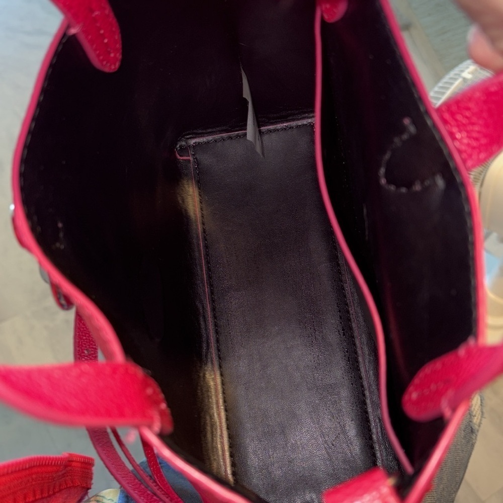 Rebecca Minkoff Satchel Crossbody bag pebbled leather bright pink Silvertone - Picture 14 of 14